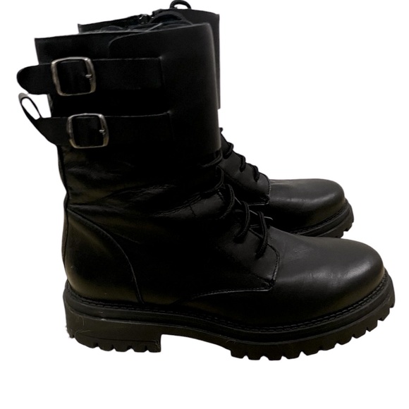 Santana Leather Double Buckle Boots size 10 - Picture 3 of 9